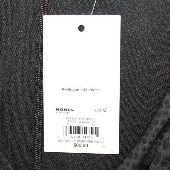 Nine West black snake print dress (women’s M) (NWT) - Picture 9 of 10